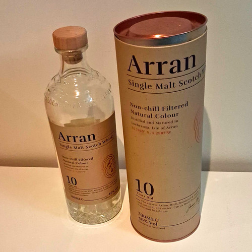 Empty arran single malt scotch - malt,